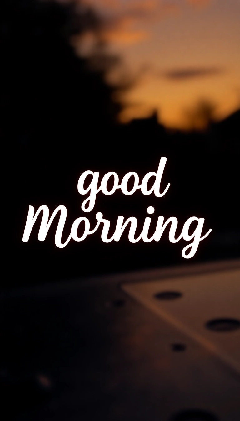 HD iPhone Good Morning Masterful Background Stock Photo